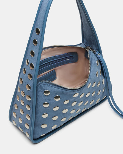 CHEYANN Bag Light Blue Hobo Dome-Studded Shoulder Strap Women's Handbag