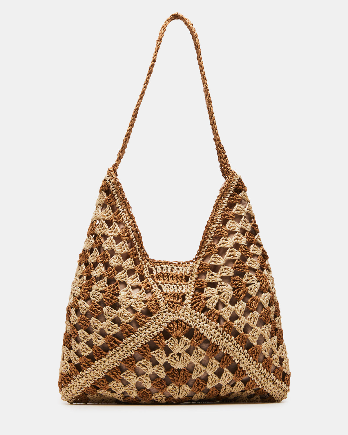 BORA Natural Multi Women's Raffia Hobo Shoulder Bag