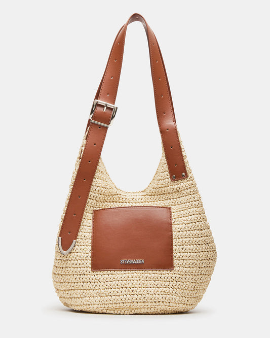 HIPPEE Cognac Multi Women's Belt Tip Buckle Shoulder Strap Bag