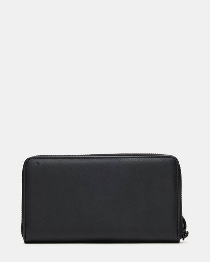 ZIP Wallet Black Zipper Cloure Wristlet Wallet