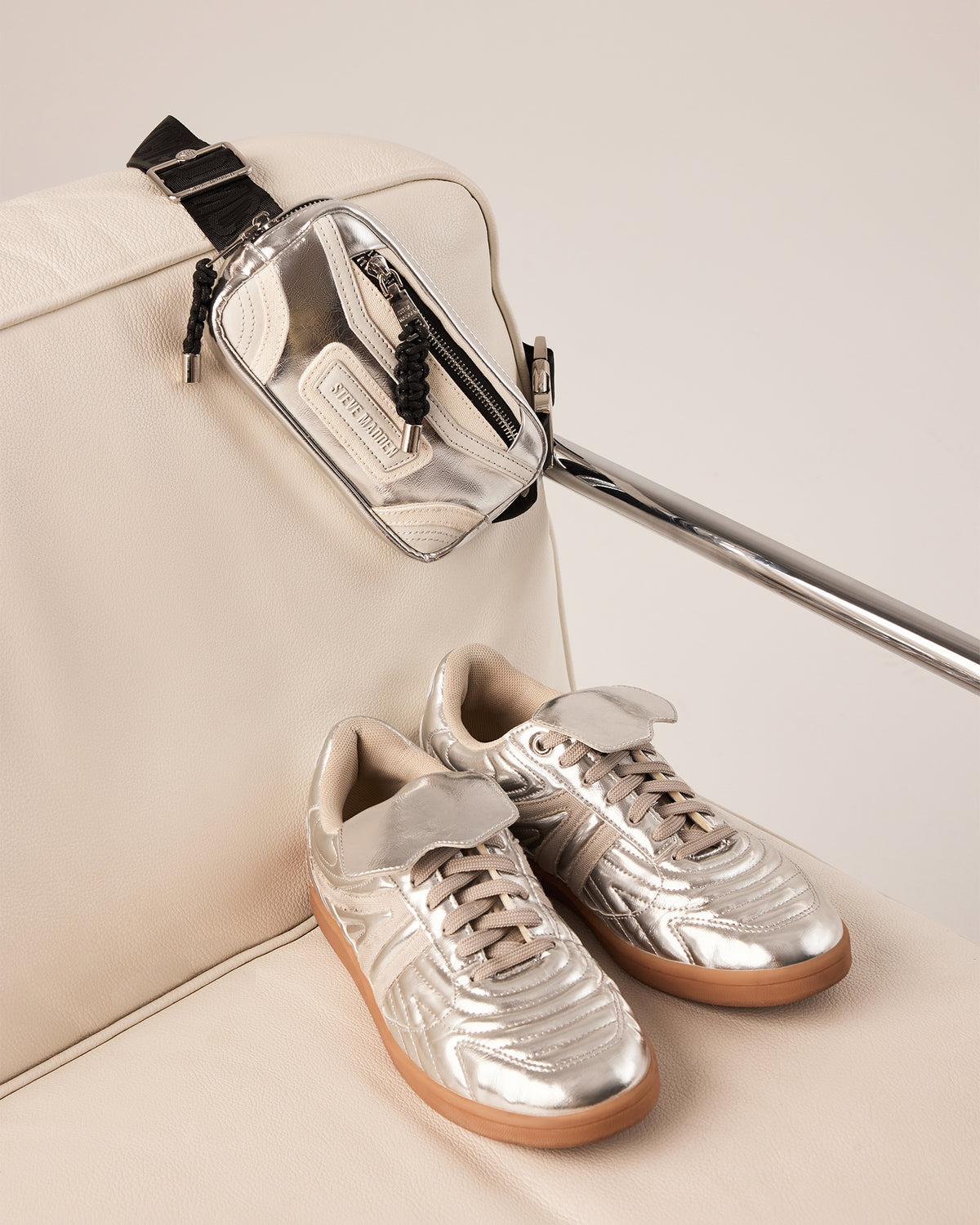 MADRIDD Belt Bag Silver | Women's Handbags