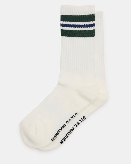 WYNN 2 PACK STRIPE ATHLEISURE SOCKS Egret Women's Stripe Athletic Socks