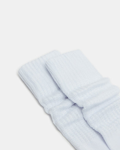 2 PACK SLOUCHY CREW SOCKS WHITE Scrunch Socks