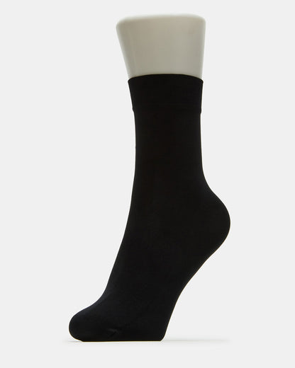 2 Pack Bow Fishnet Anklet Women's Lace Quarter Socks Black