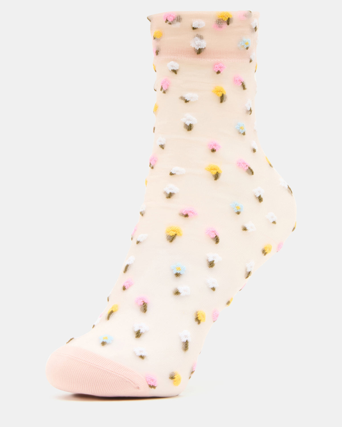 2 WILDFLOWER PACK TULLE SOCKS BLUSH Women's Anklet Socks