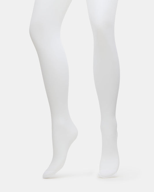 BLAIR SHEER TIGHTS White Women's Footed Sheer Mesh Tights