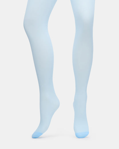 BLAIR SHEER TIGHTS LIGHT Blue Women's Footed Sheer Mesh Tights