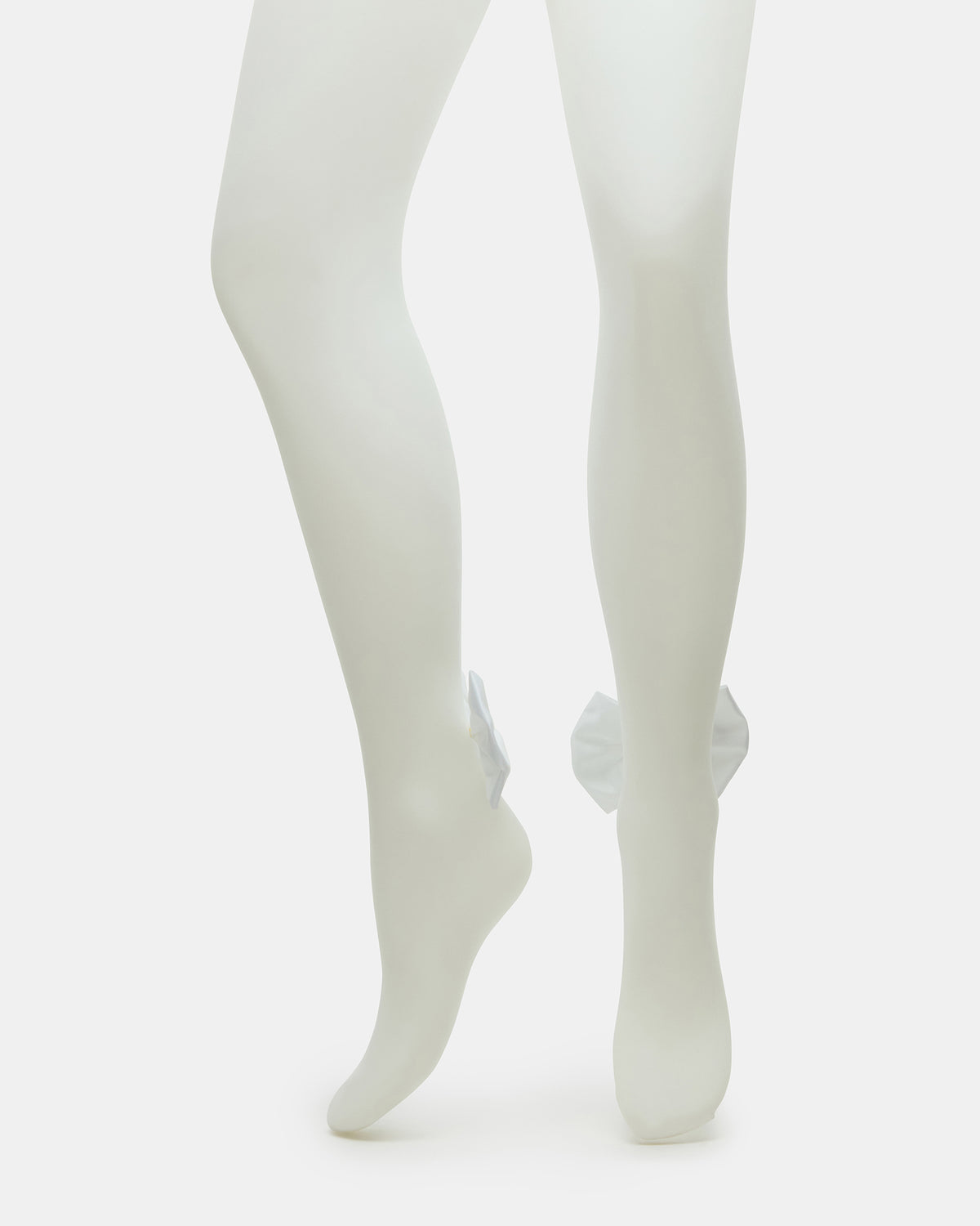 BRIDAL BOW TIGHTS Sheer White Women's Footed Tights