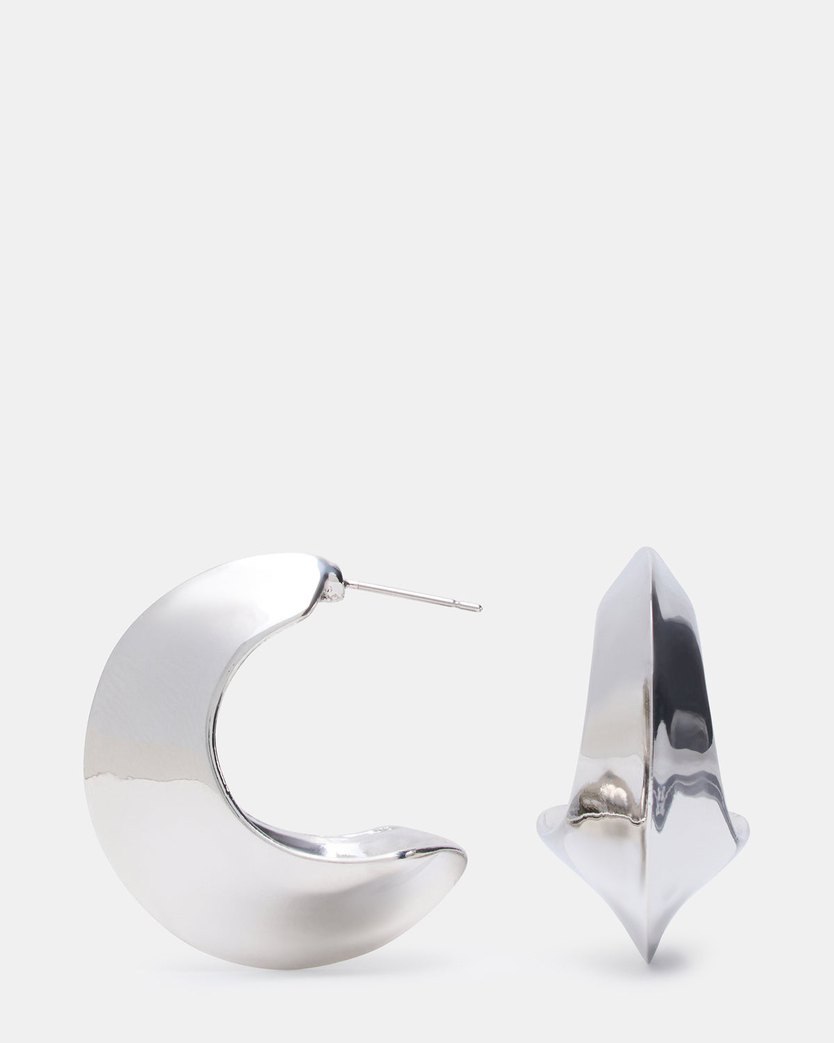 CRESCENT EARRINGS SILVER Women's Earrings