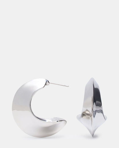 CRESCENT EARRINGS SILVER Women's Earrings