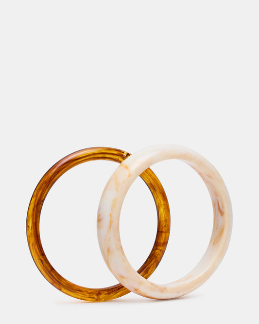 BANGLE BRACELET PACK Natural Women's 2-Piece Bangle Bracelet