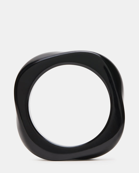 CURVED RETRO BRACELET Black Women's Bangle Bracelet