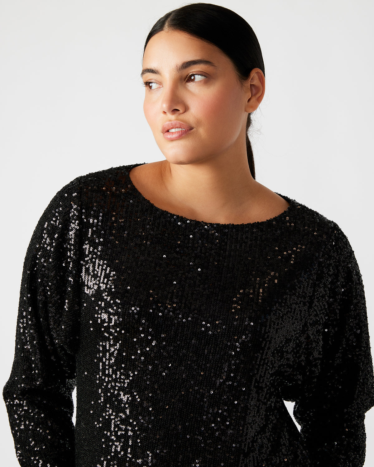 GINGER Dress Black | Women's Long-Sleeved Sequin Mini Dress