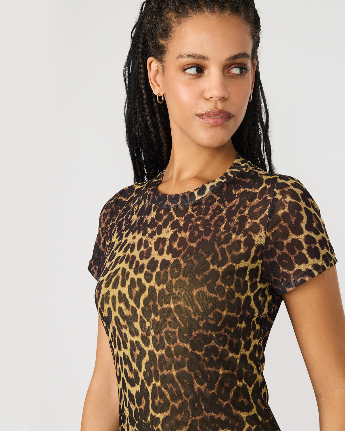 HAILEE Hot Sports Print Mesh Short-Sleeved Bodycon Women's Dress