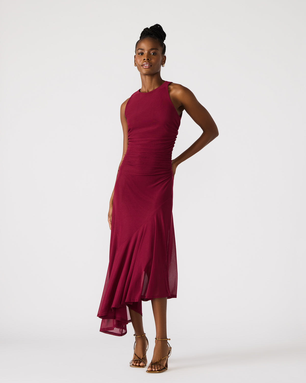LANEY Red Women's Sleeveless Flowy Dress
