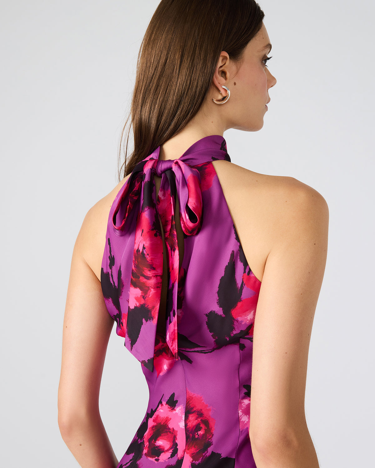 LARA Rosette Pink Halter Mini Floral Print Women's Dress