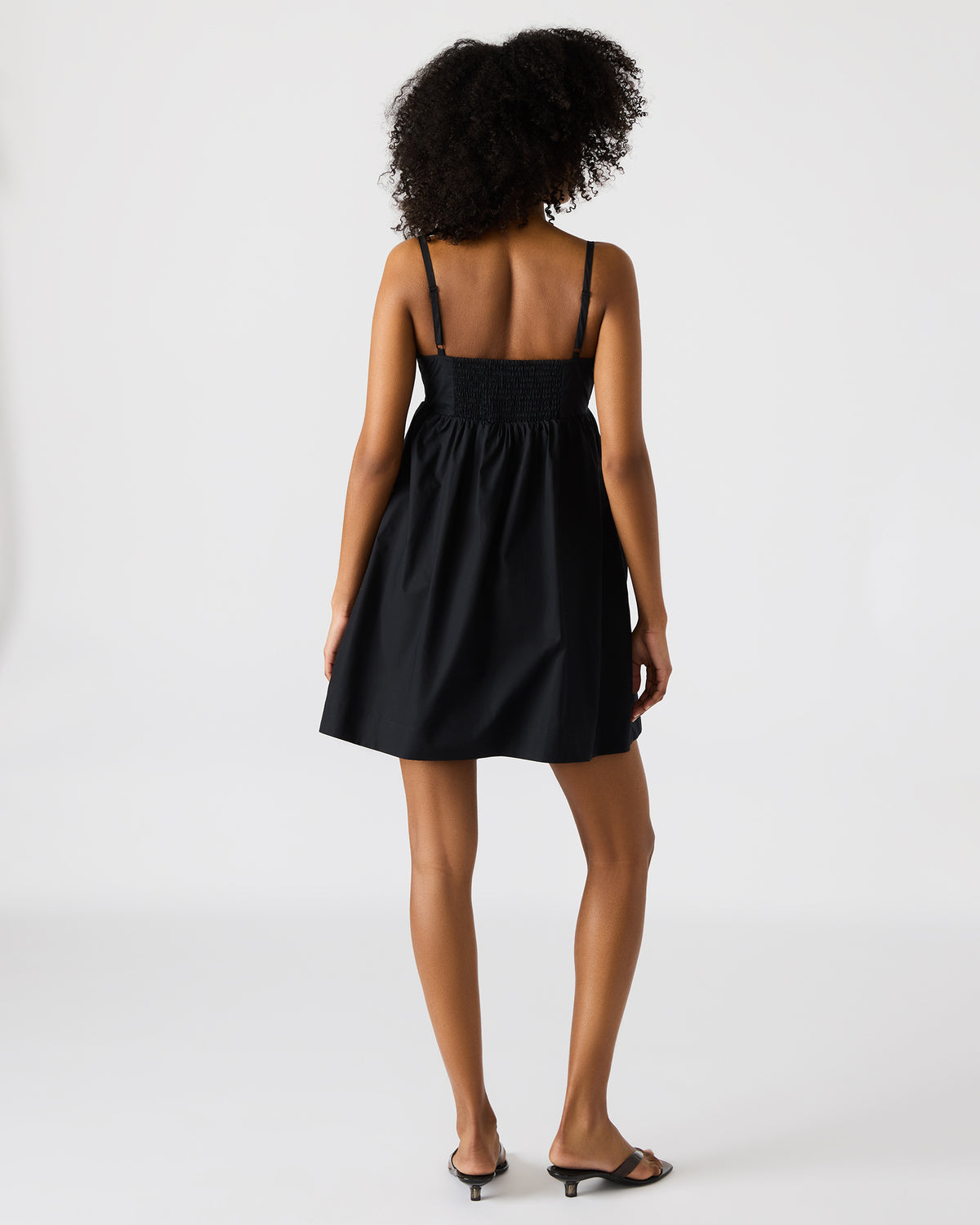MEADOW Black Mini Cut-Out Flowy Dress