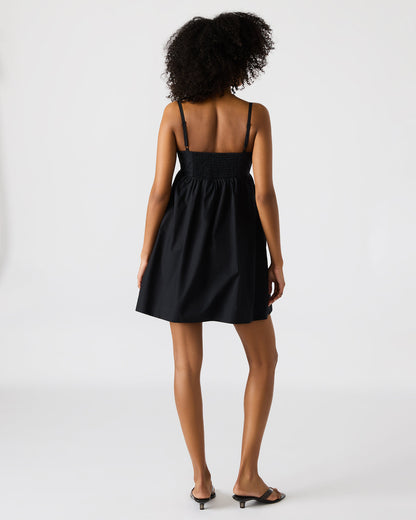 MEADOW Black Mini Cut-Out Flowy Dress
