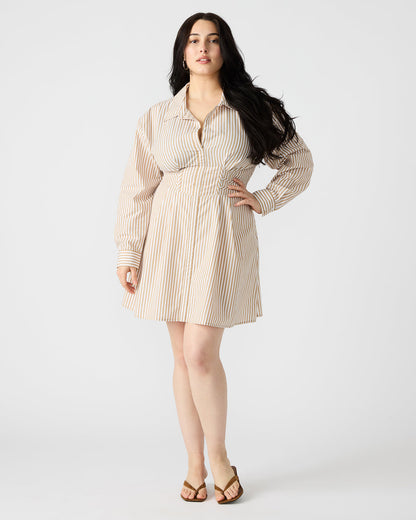 ARIA Taupe Women's Button-Up Mini Dress