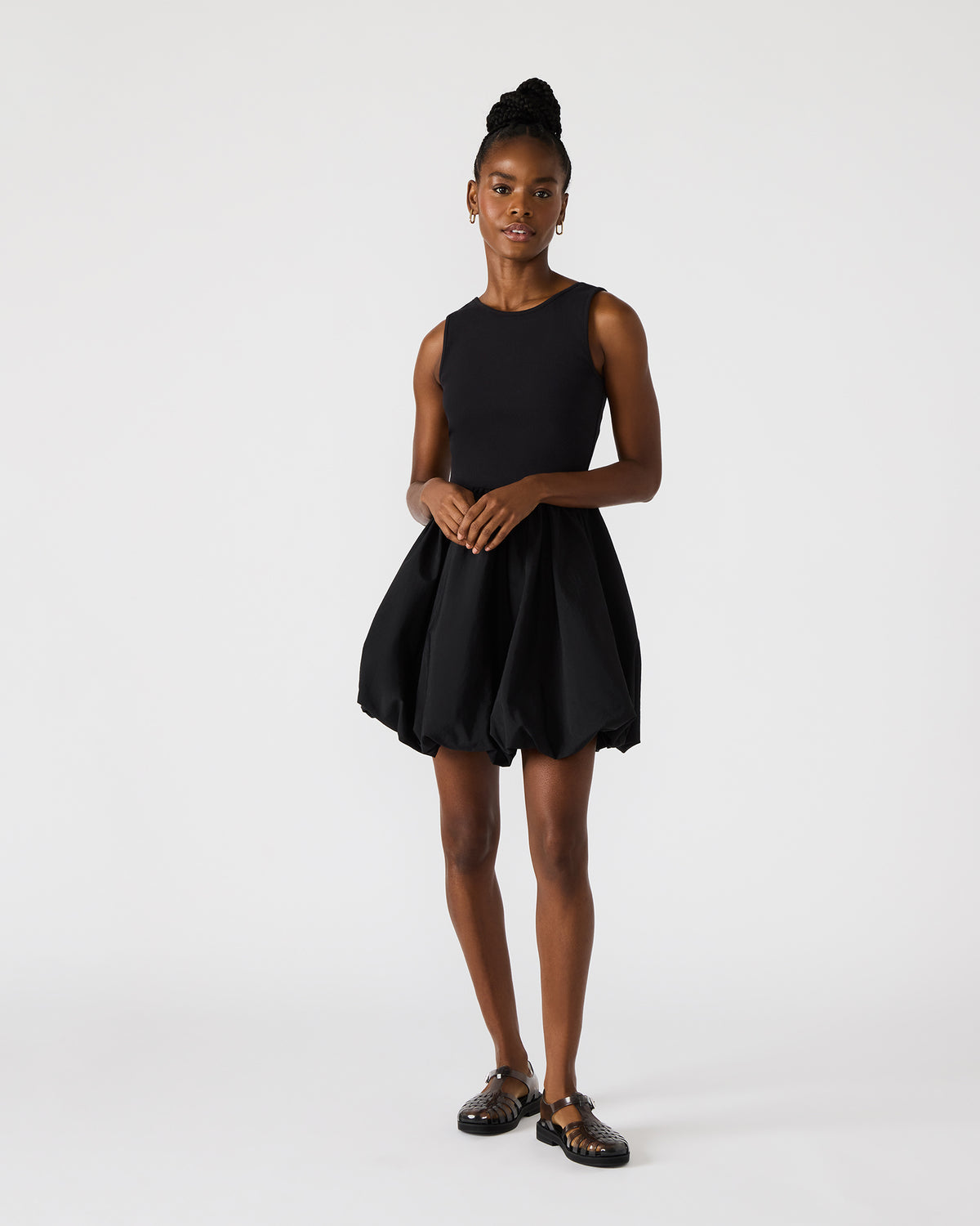 PALERMO Black Women's Mini Bubble-Hem Dress