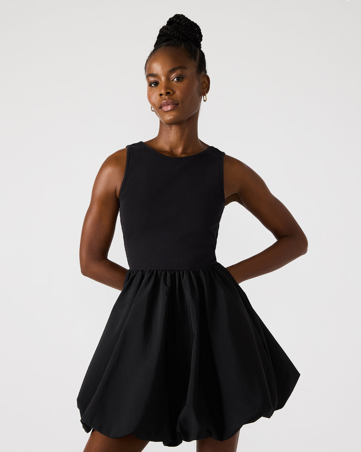 PALERMO Black Women's Mini Bubble-Hem Dress