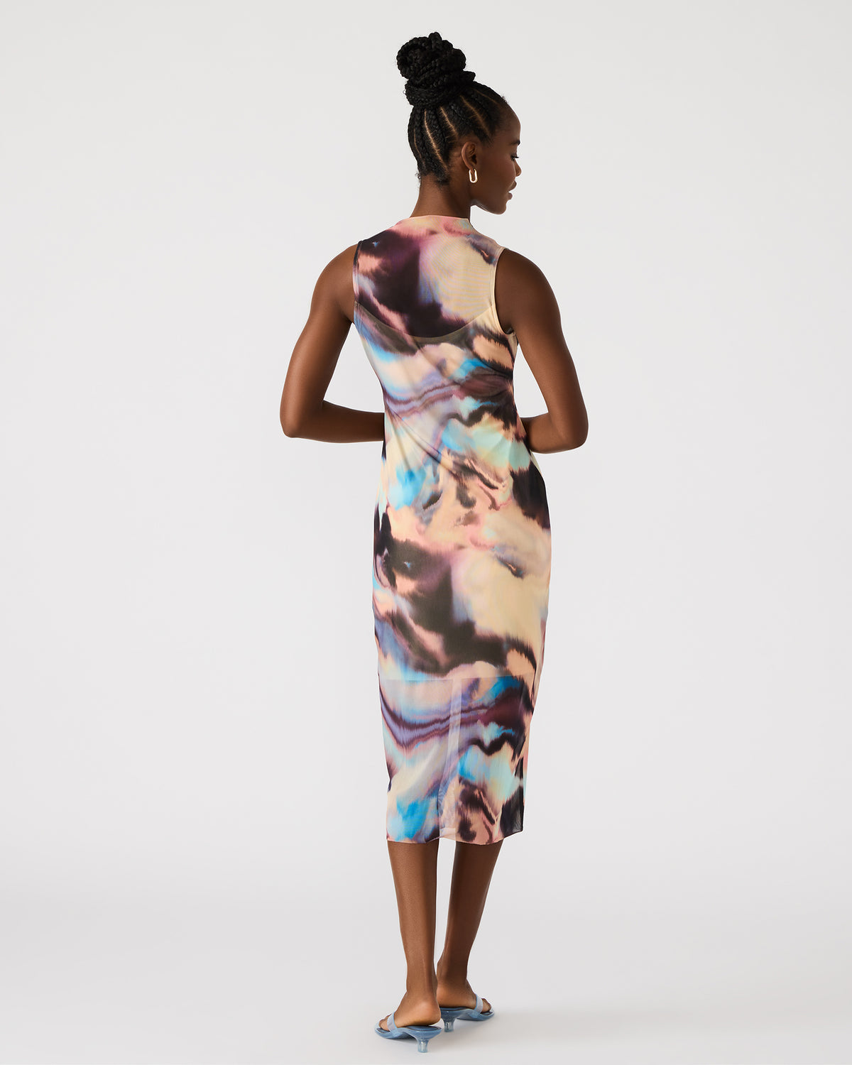 SIDRA Multi Women's Sleeveless Tie-Dye Midi Dress