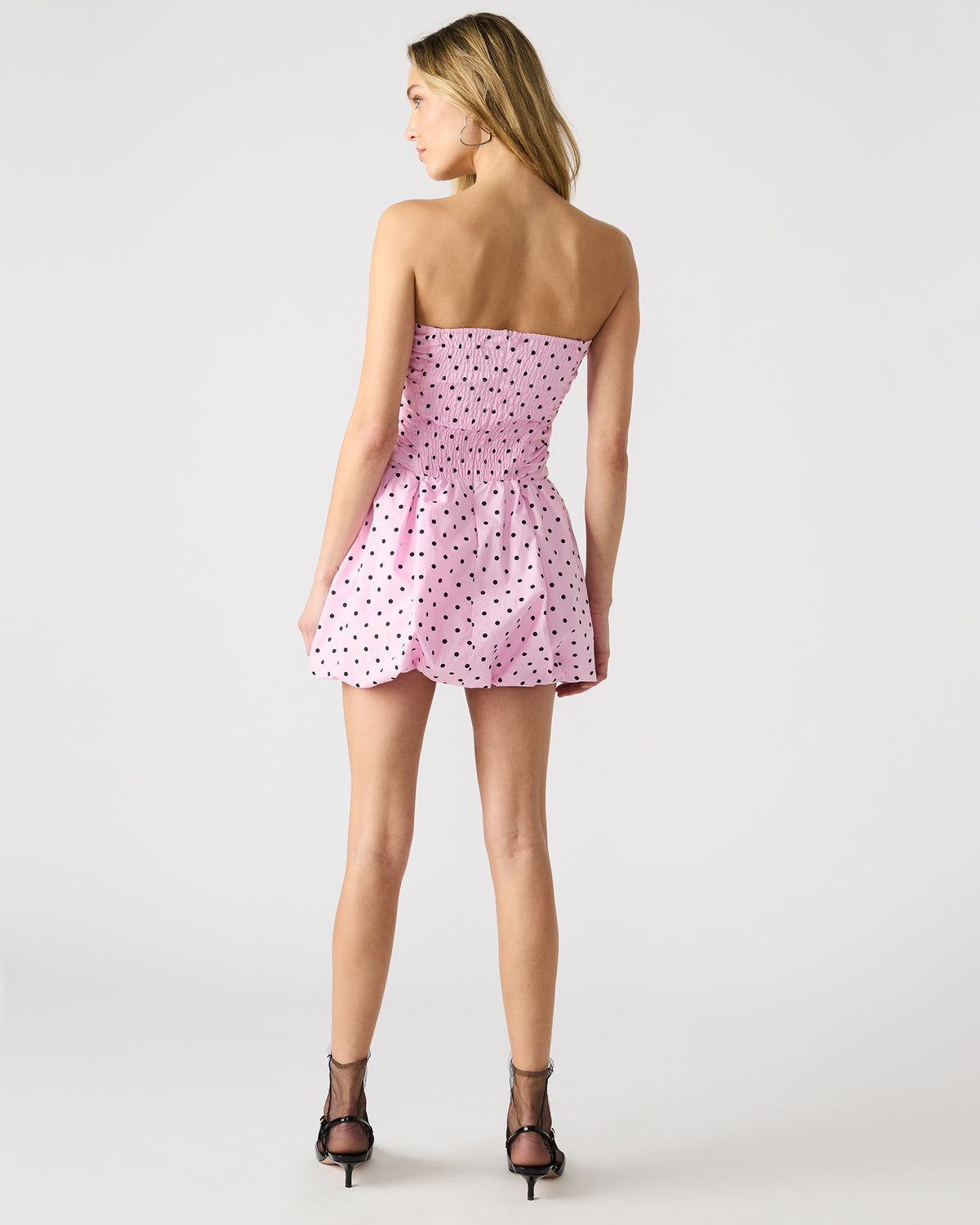 GIGI Pink Women's Strapless Mini Bubble-Hem Dress