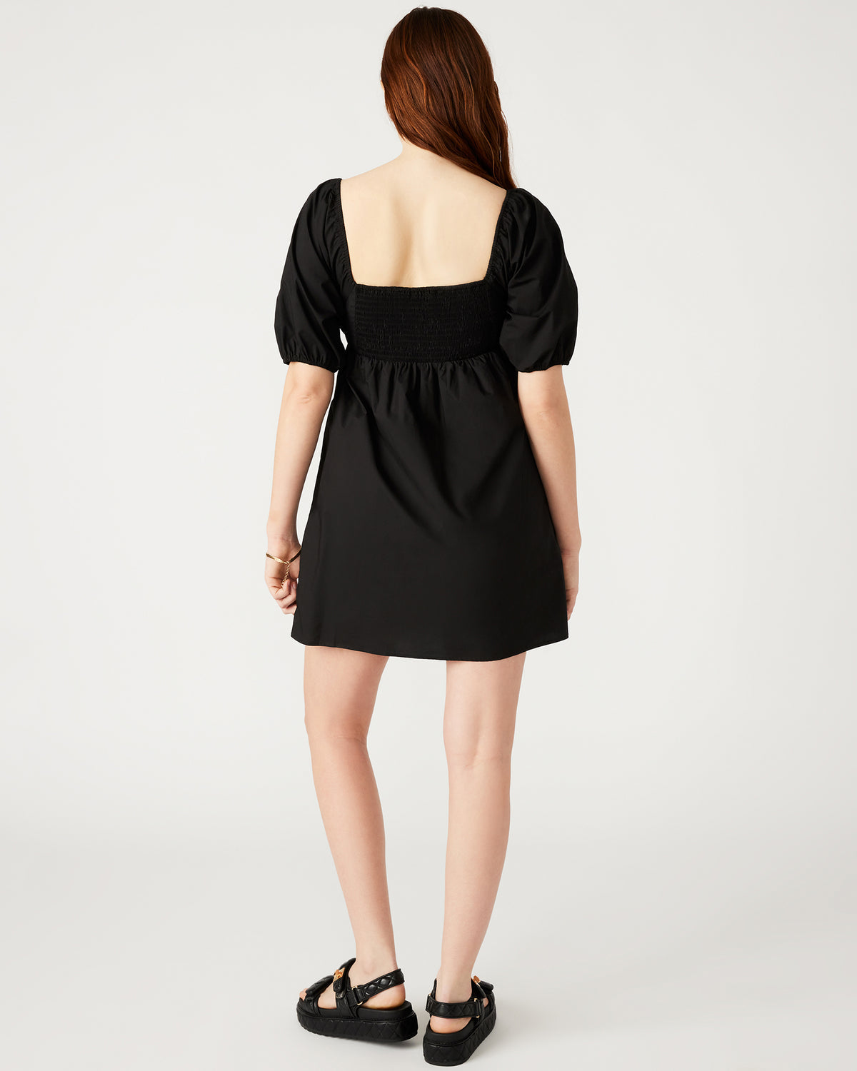 INARA Dress Black | Women's Puff Sleeve Mini Dress