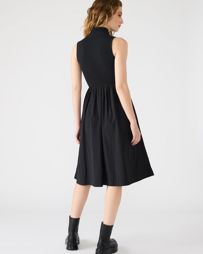 BERLIN White Women's Mock Neck Midi Dress