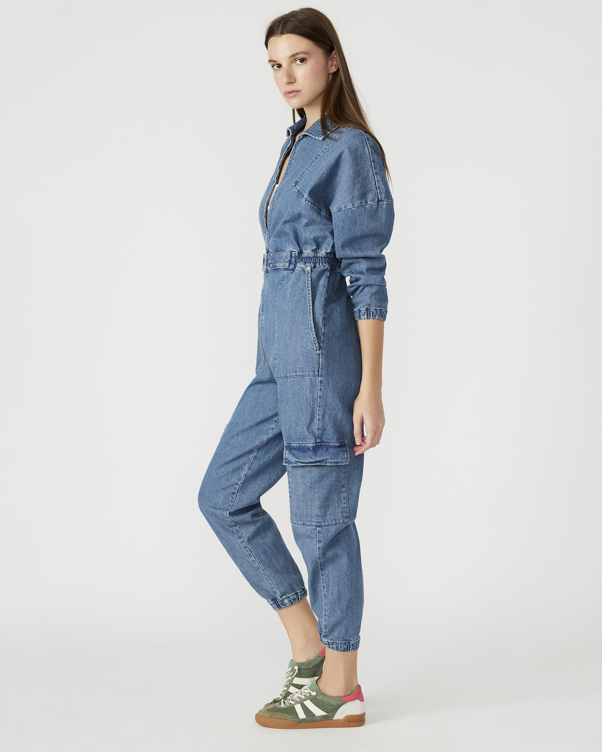 TRISTA Denim Women's Long-Sleeved Jumpsuit