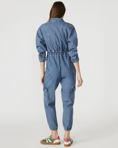 TRISTA Denim Women's Long-Sleeved Jumpsuit