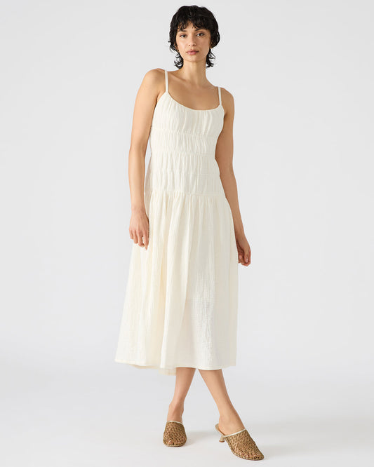 TOBY Ivory Maxi Flowy Bow Women's Dress