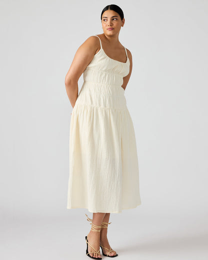 TOBY Ivory Maxi Flowy Bow Women's Dress