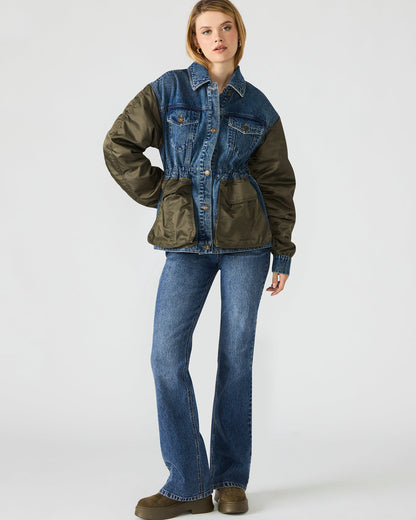 JOIE Dark Navy Long-Sleeved Button-Up Collared Women's Jacket