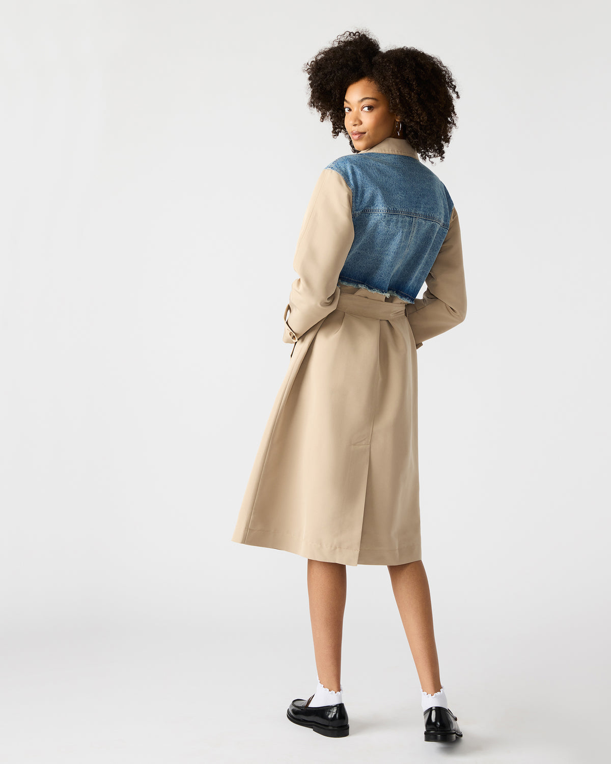SORAYA Denim Multi Women's Long-Sleeved Button-Up Coat