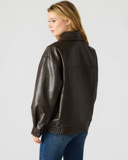 HENSON Coco Faux Leather Long-Sleeved Women's Jacket