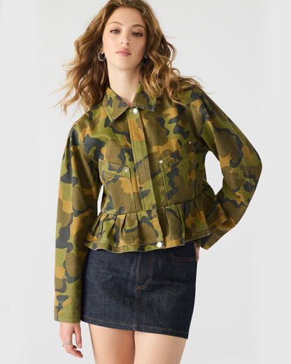SLOAN Camouflage Long-Sleeved Zip-Up Women's Jacket