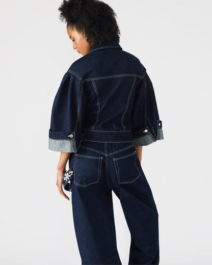 DOROTHY Bijou Blue Button-Up Denim Embellished Women's Jacket
