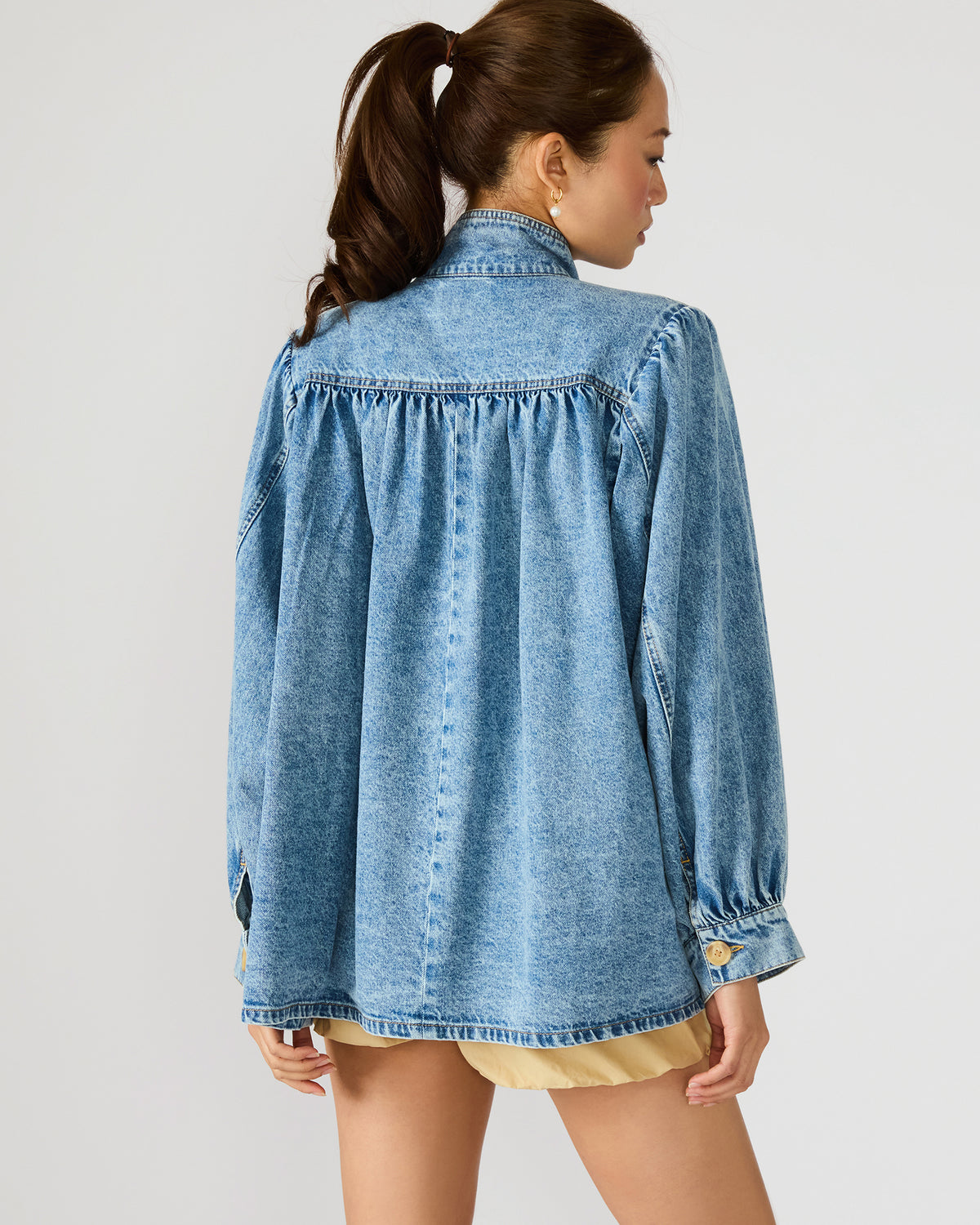 MARCELINE Denim Forever Blue Button-Up Long-Sleeved Women's Jacket