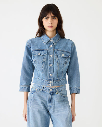 RALEIGH Forever Blue Long-Sleeved Button-Up Denim Women's Jacket