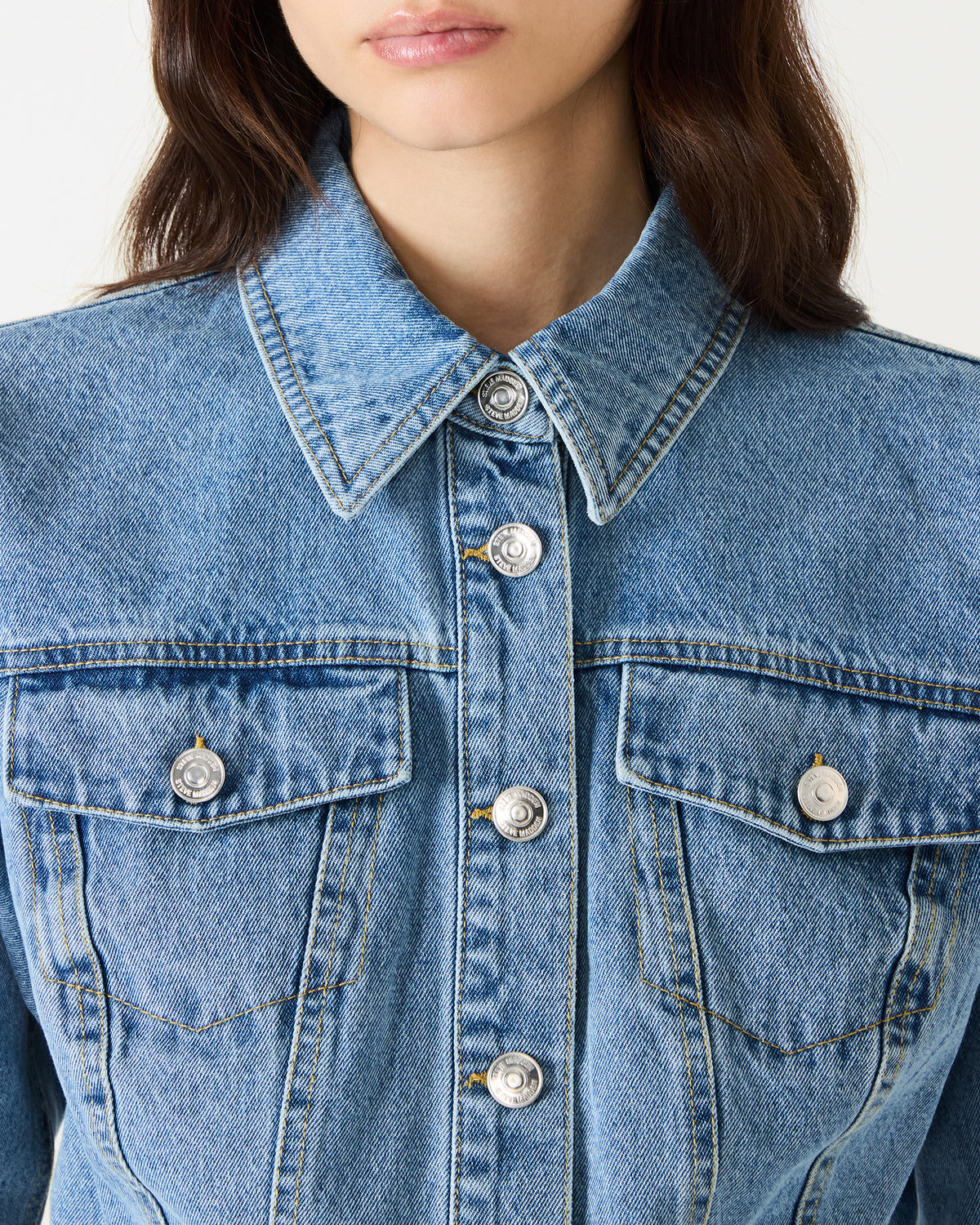 RALEIGH Forever Blue Long-Sleeved Button-Up Denim Women's Jacket