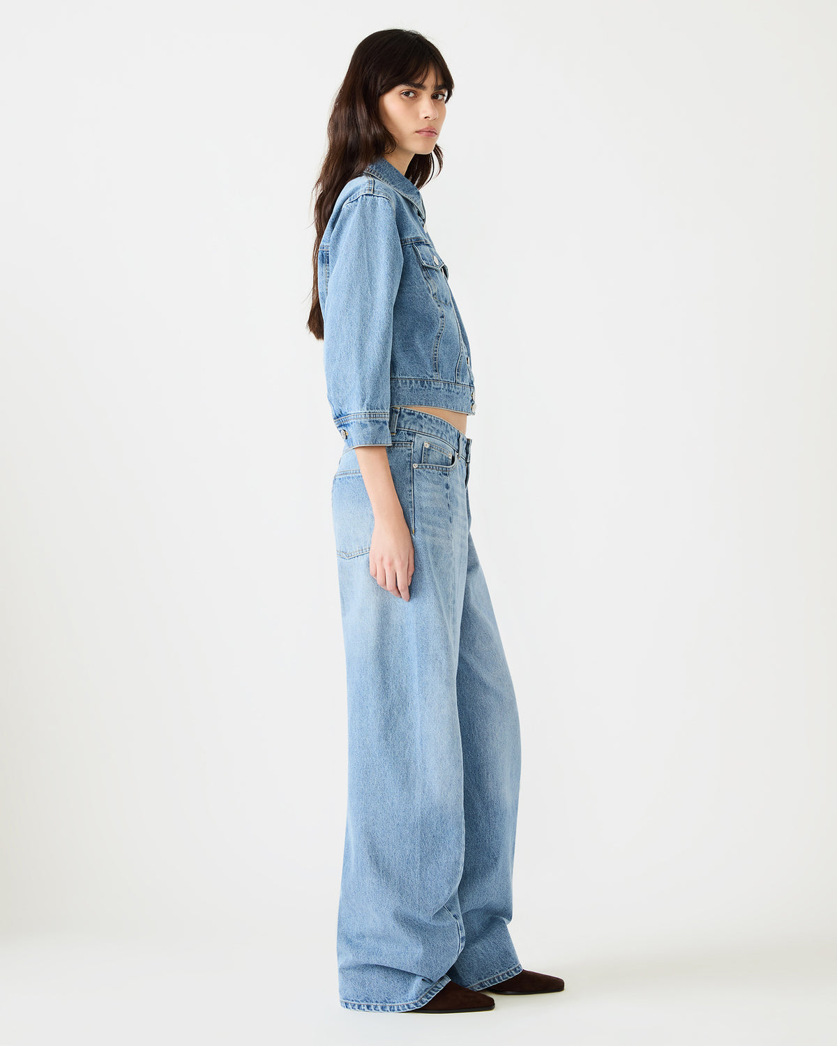 RALEIGH Forever Blue Long-Sleeved Button-Up Denim Women's Jacket