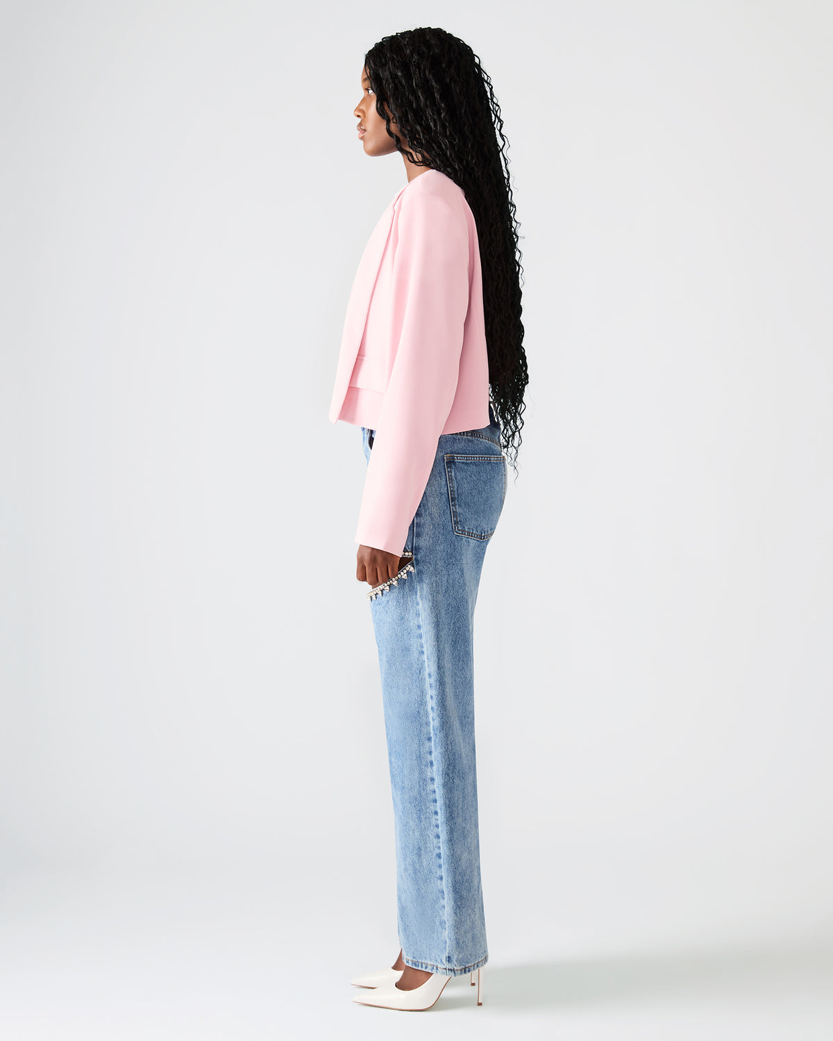 SERENEA Powder Puff Women's Long-Sleeved Open-Front Blazer