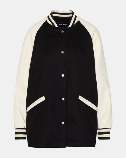 SKYLIE Jacket Black | Women's Varsity Bomber Jacket