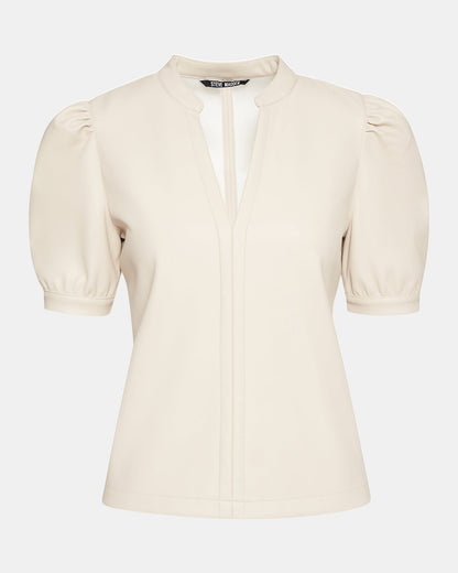 JANE Bone Women's Short-Sleeved Suede Top