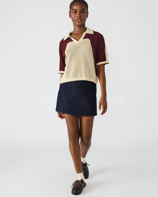 AXON Multi Short-Sleeved Knit Sweater Women's Top