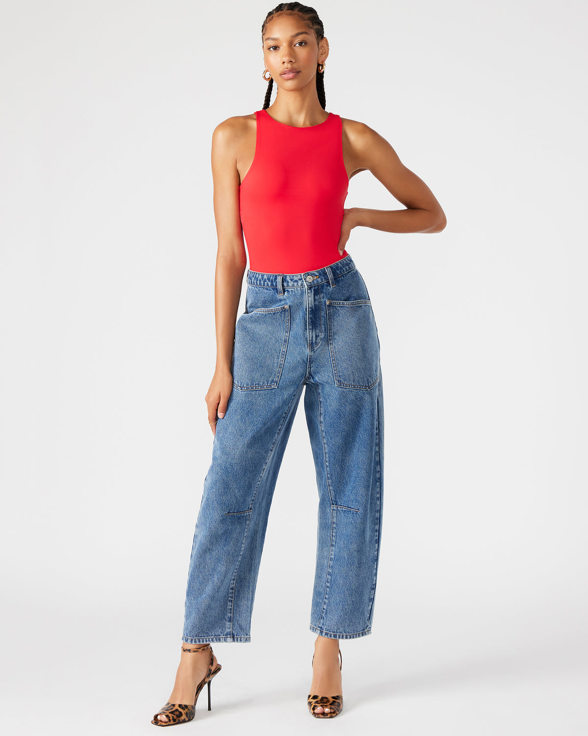 NICO Red Women's Contour Stretch Bodysuit