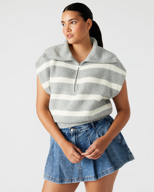 EASTON Sweater Grey | Sleeveless Hooded Sweater