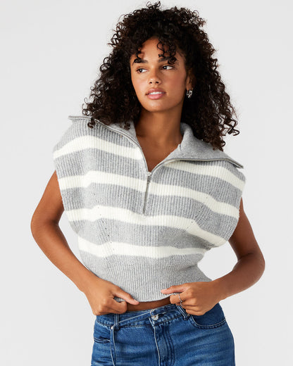 EASTON Sweater Grey | Sleeveless Hooded Sweater