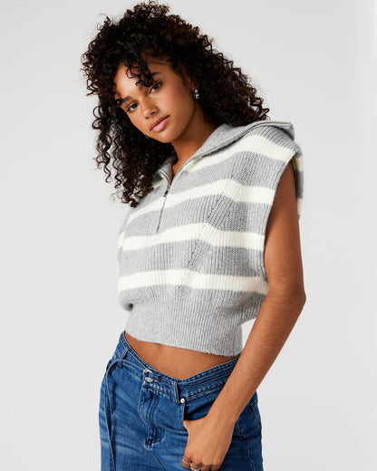 EASTON Sweater Grey | Sleeveless Hooded Sweater